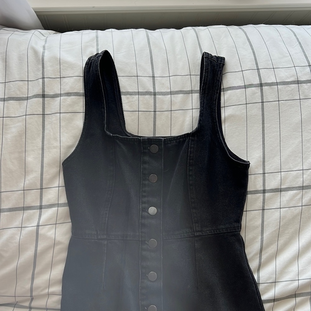 Black denim dress